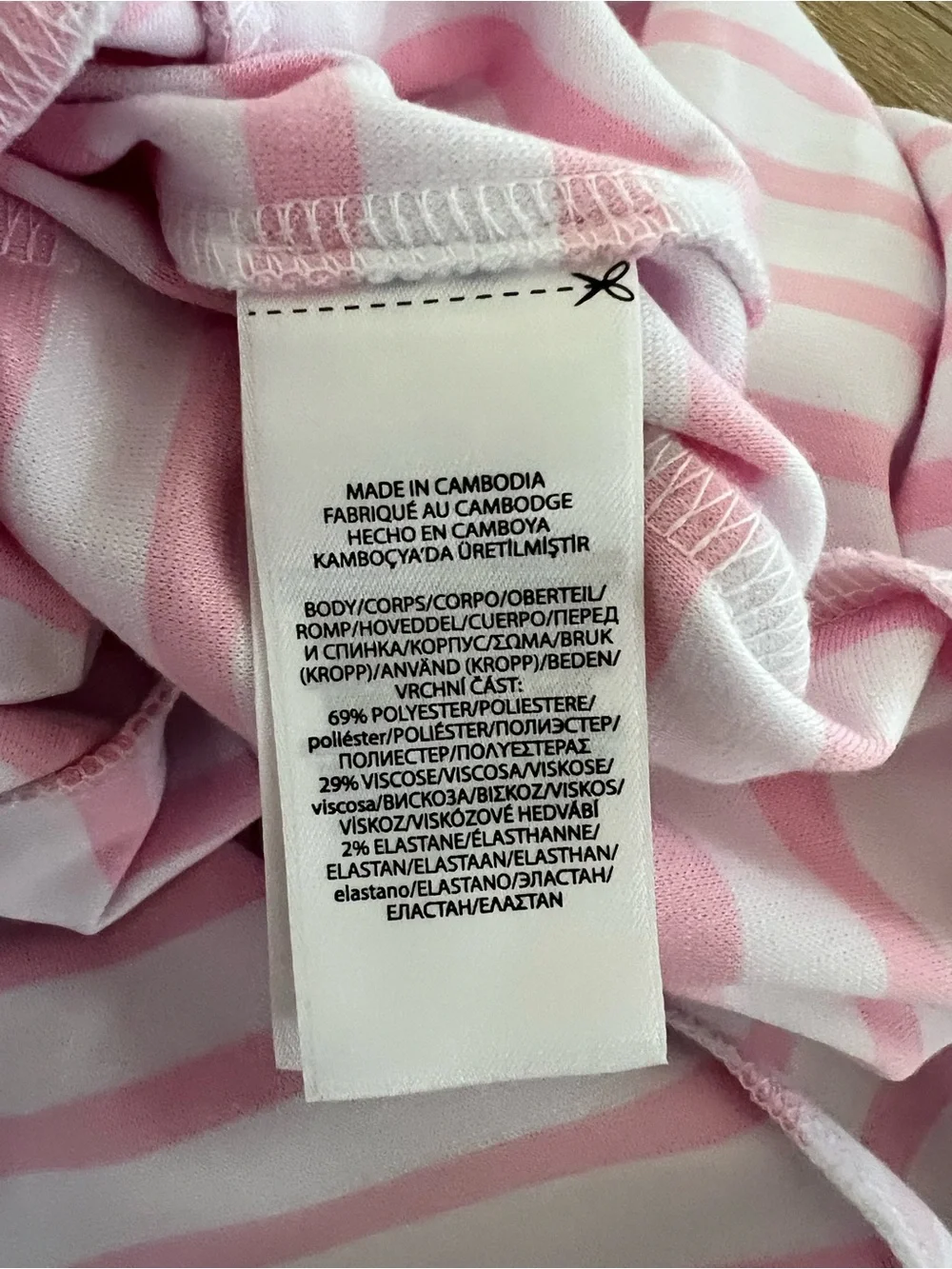 Polo Ralph Lauren Girls Pink and White Striped Flutter-Sleeve Dress Size 6X
